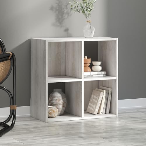 Signature Design by Ashley 4 Cube Storage Organizer, 24 in, Whitewash - Image 2