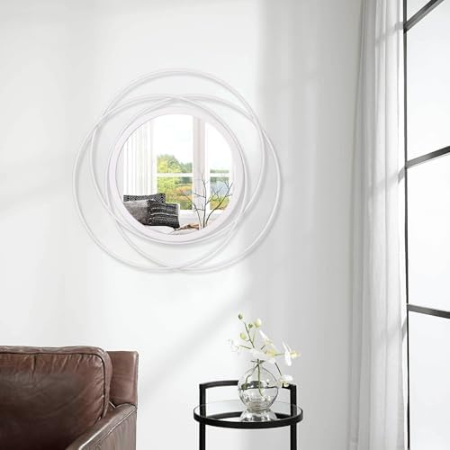 24 Inches Decorative Wall Round Mirror for Home Decor for Living Room, Bathroom, Bedroom, Washrooms Modern Circle Mirror with Metal Frame - Image 4