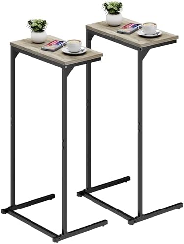 TUTOTAK C Shaped End Table Set of 2, 28.7 inch Tall Couch Small Side Table by ChoosetutotakFurnitureBuildYourCozyHome