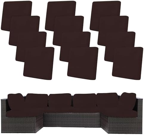 12 Pcs Outdoor Cushion Covers, Patio Sofa Cushion Covers Replacement by BIETYONE