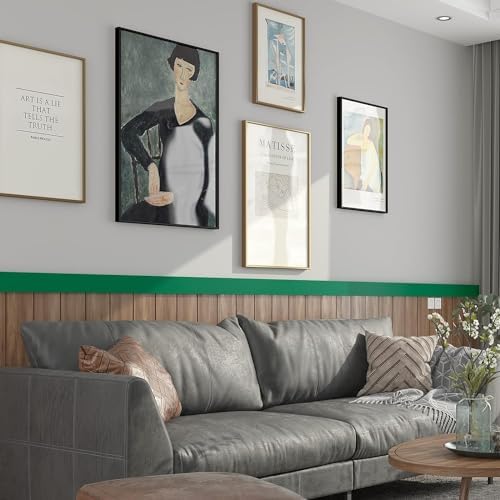 YENHOME Green Bulletin Board Border Roll Self Wallpaper Border for Bulletin Board Mirror Frame Border 3" X236" Removable Bulletin Board Borders Wallpaper Border Peel and Stick Bathroom Wall Decoration - Image 5