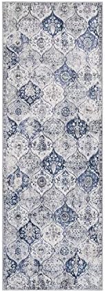 Lahome Moroccan Washable Runner Rug, 2x6 Blue Kitchen Runners for Hallways - Image 3