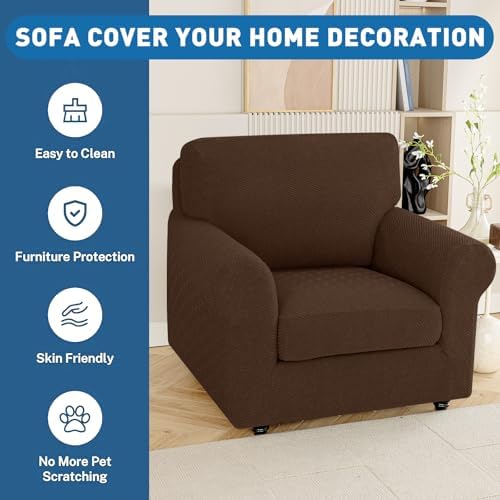 XINEAGE 1 Piece Stretch Couch Cushion Covers Individual Sofa Slipcovers - Image 7