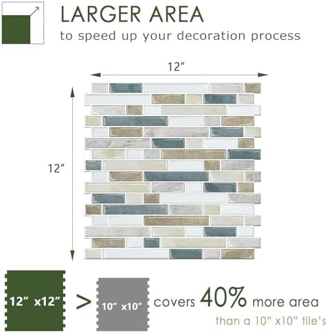 STICKGOO Peel and Stick Wall Tile Self-Adhesive Backsplash Thicker Design - Image 5