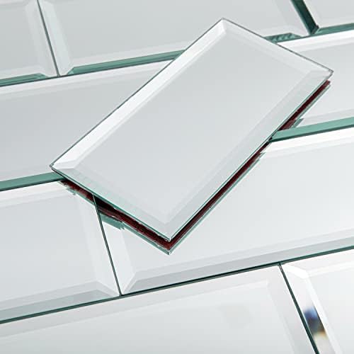 Lovdeco Mirror Peel and Stick Tile, Beveled Subway Mirror Backsplash 3x6 Inch for Kitchen Bathroom Wall (40 Pcs, 5 SQ.FT.) - Image 2