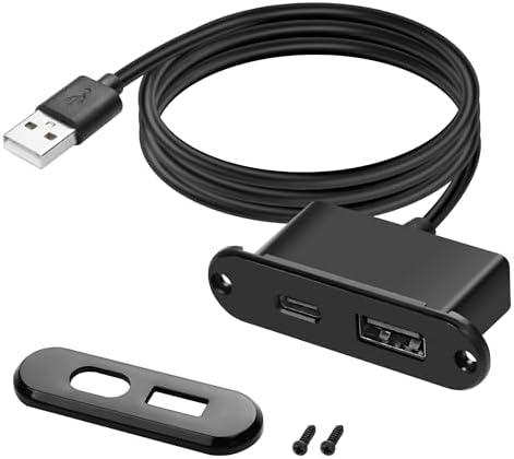 XMSJSIY USB USB C Desk Power Grommet Outlet 5V/2A USB/Type-C Embedded by XMSJSIY
