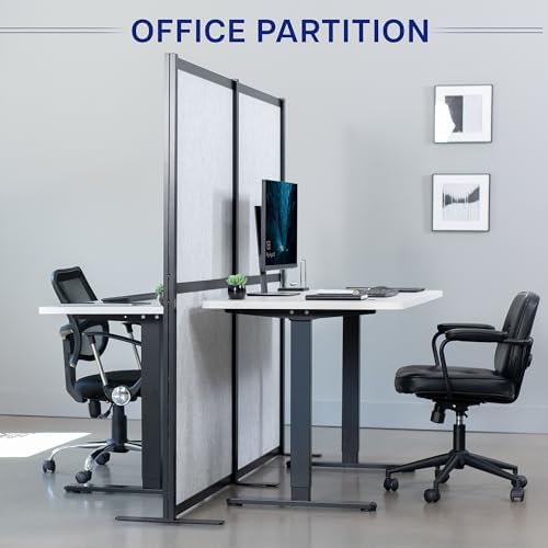 VIVO Light Gray Freestanding 76 x 66 inch Privacy Panel, PP-MWS63B - Image 4
