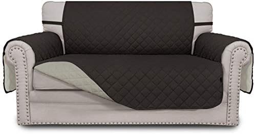 Easy-Going Reversible Couch Cover, 2 Cushion Sofa, Chocolate/Beige by Easy-Going