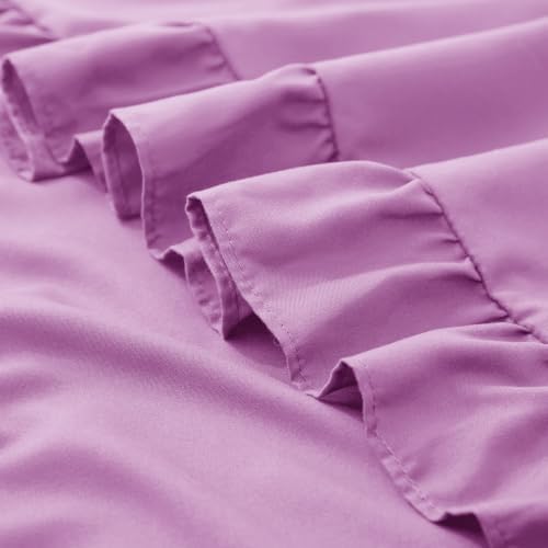 KKJIAF 2 Pack Ruffle Pillow Cases 24x24 Inches, Lavender - Image 7