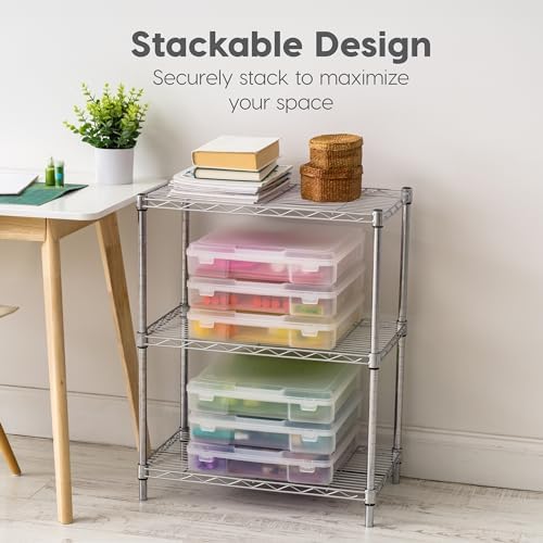 IRIS USA Scrapbook Case |Made in USA| Fits 12"x12" - Thick (6-Pack) - Clear - Image 5