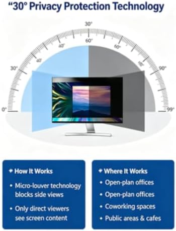 24 Inch Privacy Screen for Computer Monitor 16:9 Aspect Ratio Removable - Image 5