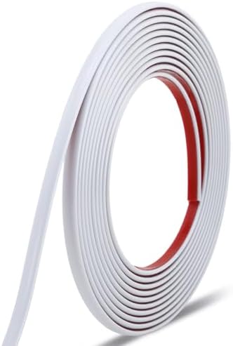 Lunghaa Peel and Stick Matte White Finish Molding Trim, 393.7" x 0.31" Flexible Decoration Strip for Wall, Tile Edge, Mirror, Cabinet, Furniture and DIY Home Decor - Image 7