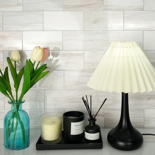 Vamos Tile 100-Piece Glossy Wooden Marble Grain Peel and Stick Backsplash Tile,3''x6'' PVC Subway Tile with White Grout, Stick on Backsplash for Kitchen/Bathroom/Fireplace - Image 6
