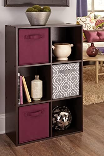 ClosetMaid Cubeicals 6 Cube Storage Shelf Organizer Bookshelf, Stackable, Vertical or Horizontal, Easy Assembly, Wood, Chocolate Finish - Image 6
