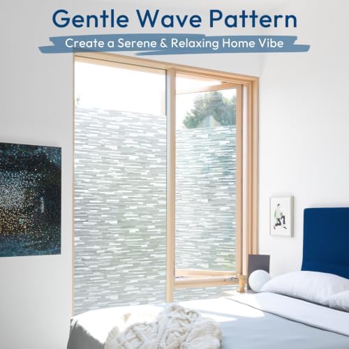 rabbitgoo Window Privacy Film, Static Cling, Frosted Silk, 35.4" x 78.7" - Image 2