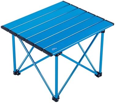 iClimb Ultralight Compact Camping Folding Table (Reinforced Blue - S) by iClimb
