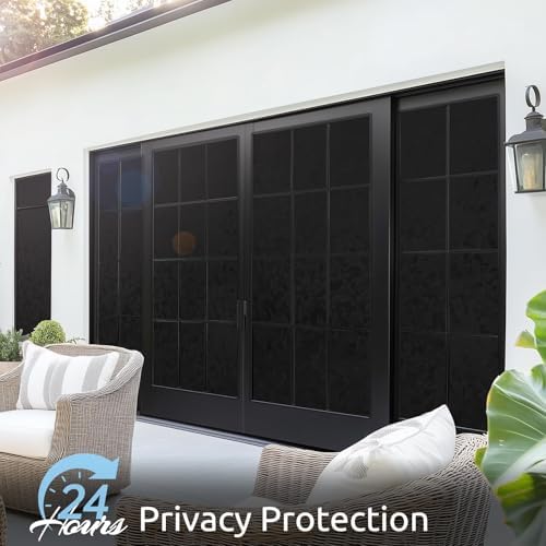 rabbitgoo Rainbow Window Privacy Film, Stained Cling, Black, 23.6" x 118.1" - Image 4