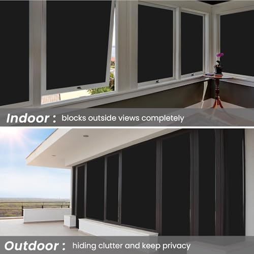 100% Blackout Privacy Window Film, Sun Blocking Static Cling, 23.6"x78.74" - Image 3