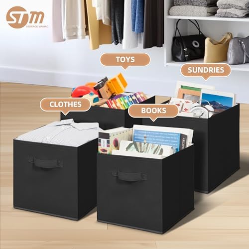 STORAGE MANIAC Storage Cubes, 11 Inch 10 Pack Collapsible Fabric Shelf Bins - Image 2