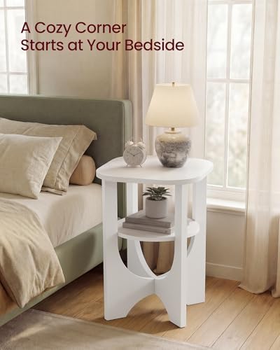 VASAGLE Side Table, 2 Tier Small Accent End Table, Nightstand - Image 4
