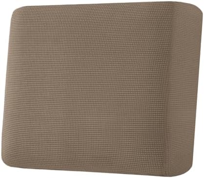 H.VERSAILTEX Super Stretch Individual Seat Cushion Covers Sofa Covers Couch Cushion Covers Slipcover Sets Thick Jacquard Textured Twill Fabric (1 Piece Chair Cushion Cover, Macchiato) by HVERSAILTEX