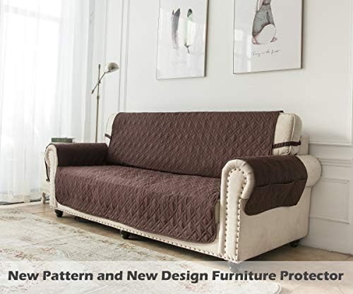 Ameritex Couch Sofa Slipcover 100% Waterproof Nonslip Quilted Furniture Protector Slipcover for Dogs, Children, Pets Sofa Slipcover Machine Washable (Chocolate, 68") - Image 7