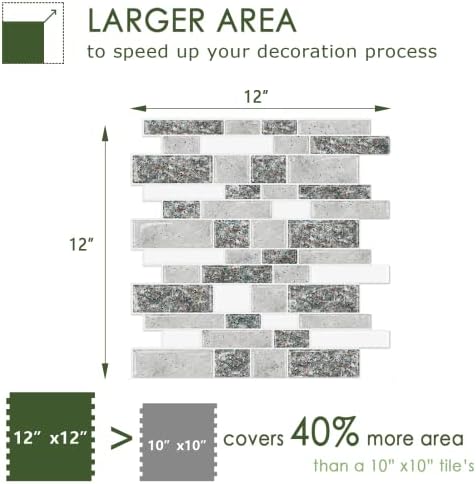 STICKGOO Peel and Stick Wall Tile Self-Adhesive Backsplash Thicker Design - Image 5