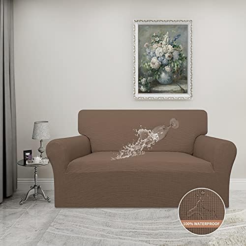Easy-Going 100% Waterproof Loveseat Couch Cover Stretch Jacquard Sofa Cover - Image 2