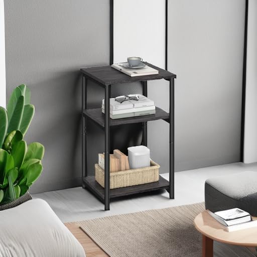VASAGLE Side Table, Small End Table, Tall Nightstand, Steel Frame - Image 6