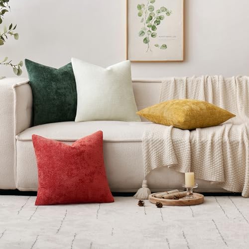 MIULEE Decorative Couch Throw Pillow Covers 18x18 in Pure White 2 Pack - Image 2