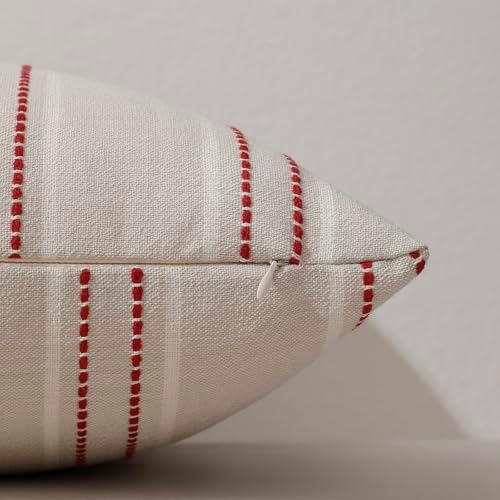 Hckot Christmas Throw Pillow Covers 12x20 Red Lumbar Pillow Covers - Image 5