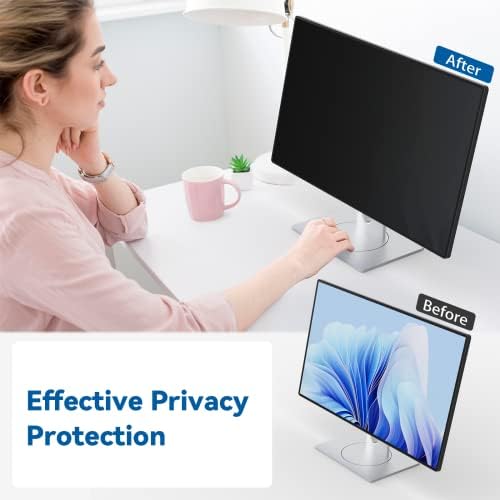 [2-Pack] 22 Inch Computer Privacy Screen Filter for 16:10 Widescreen Monitor, IPROKKO Removable 22in Anti Blue Light Glare Privacy Shield, Anti Spy Security Protector for Hp Dell Asus Acer Samsung - Image 3