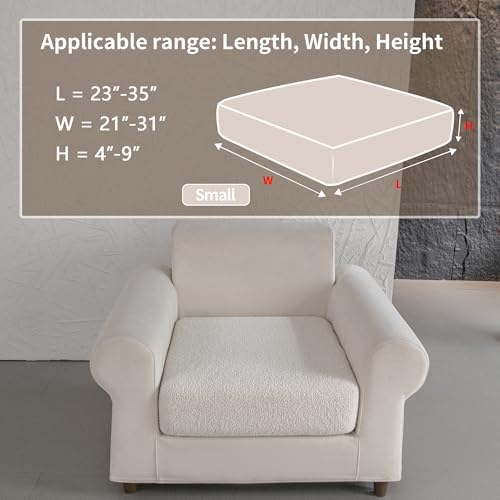 OHSIO Couch Cushion Covers for Sectional Sofa, Stretch Soft Sofa Slipcovers - Image 2