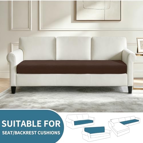 XINEAGE 4 Piece XL Stretch Couch Cushion Covers Individual Sofa Slipcovers - Image 2