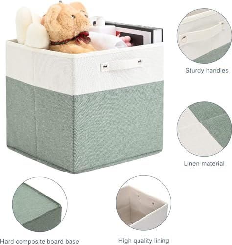 FinishingBo 13x13x13 Storage Cube Bins 6 Pack, Cube Shelf Baskets - Image 3