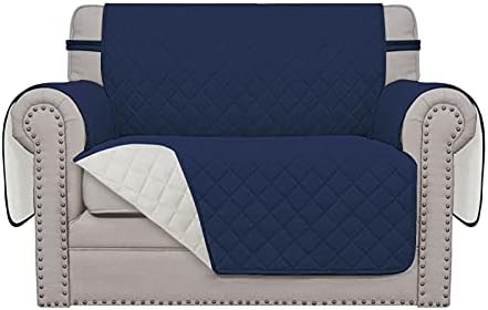 Easy-Going Reversible Couch Cover, Oversized Chair, Navy/Ivory by Easy-Going