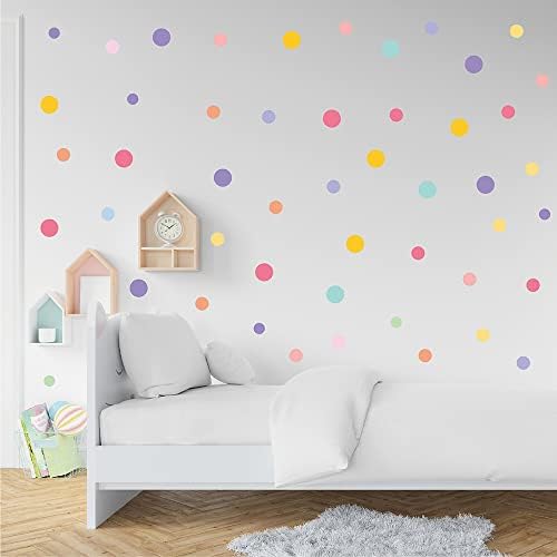 130 PCS Modern Aesthetic Peel & Stick Boho Pastel Polka Dot Wall Decals | 10 sheets waterproof vinyl circle stickers for nursery, kids room, daycare classroom & home decor, multi-size(1.9–3.1 in) - Image 5