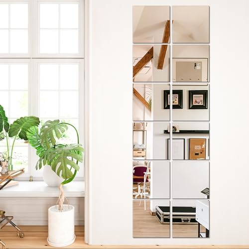 TRAHOME Home Gym Mirror Tiles for Wall, 12"x12"x12PCS Full Length Mirror - Image 4
