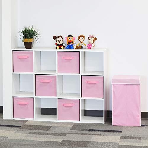 Simple Houseware 11-Inch Foldable Cube Storage Bins, Pink, 6-Pack - Image 6