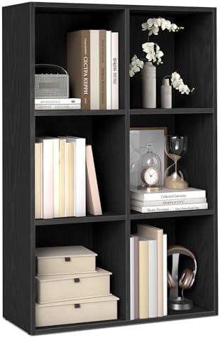 VASAGLE Bookshelf, 6 Cubes Storage Organizer, 25.8 x 9.4 x 38.7 Inches by Unknown