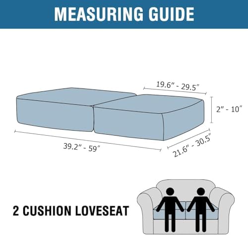 H.VERSAILTEX Velvet Stretch Couch Cushion Cover Plush Cushion Slipcover for Chair Loveseat Sofa Cushion Furniture Protector Seat Cushion Sofa Cover (2 Piece Medium Sofa Cushion Covers, Rust) - Image 2