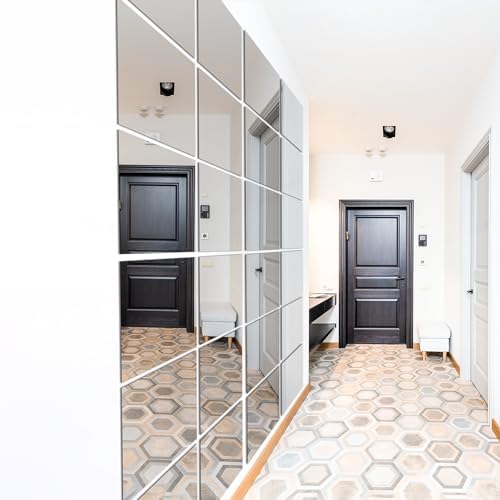 TRAHOME Home Gym Mirror Tiles for Wall, 14"x12"x12PCS Full Length Mirror - Image 4
