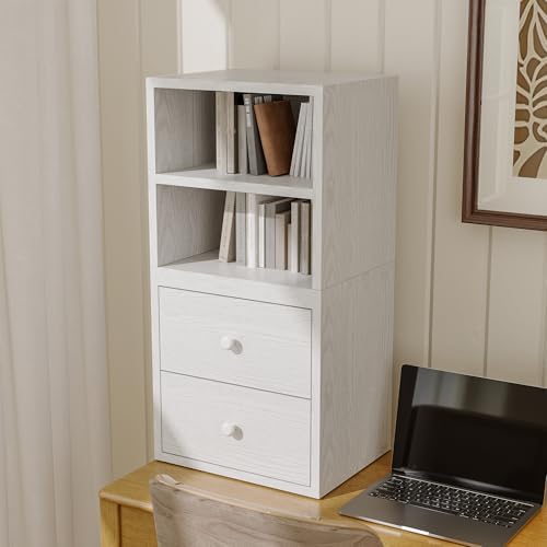 FUSUNBAO Magic DIY Cube Storage Organizer Stackable Cubes for Home Books Clothes Toy -Modular Cubby Storage System-Office Cubical-Bookcase Closet (Pure White-Washed, 1 Layer Cube) - Image 5