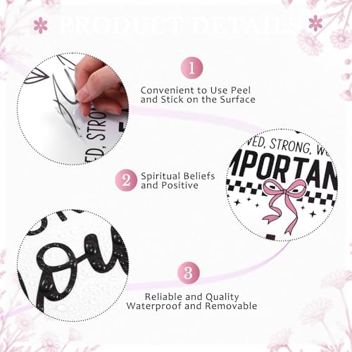 Fumete 9 Pcs Inspirational Vinyl Wall Decals, Peel and Stick, Elegant - Image 2