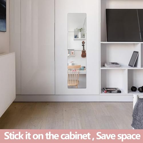Unbreakable Full Length Wall Mirror,The Door Mirror,4Pack 16''x12'',Acrylic Mirror Kids,Shatterproof Plexiglass Long Mirrors for Bedroom Closet,Children Non Glass Stick on Mirror - Image 2