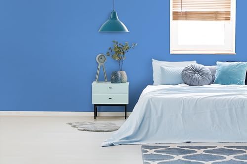 15.7" x 197" Blue Contact Paper Peel and Stick Wallpaper for Bedroom Easy Peel Off Wallpaper Blue for Bathroom Kitchen Wall Paper Renter Friendly Removable Vinyl Self Adhesive Matte - Image 3