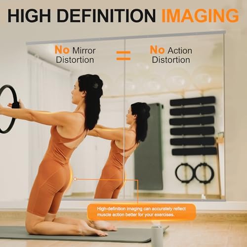 Delma Home Gym Mirror, 54''x30''x2PCS Silver - Image 2