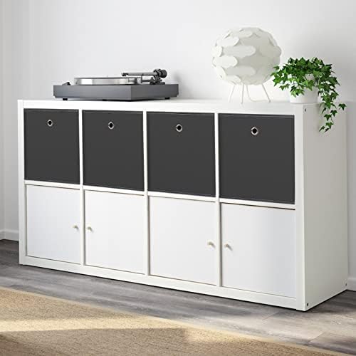 Foldable Storage Cubes Bins ,11 Inch Cloth Storage Cube Fabric Storage Box Cubes Organizer Baskets with Dual Handles for Home Organizer Set of 6 (Grey) - Image 5