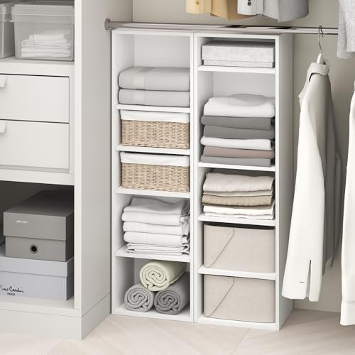 Furinno PASIR 10-Tier Closet Organizers and Storage, Open Shelf, Storage Organizer, 12-Inch Width, for Closet, Bedroom, White - Image 5