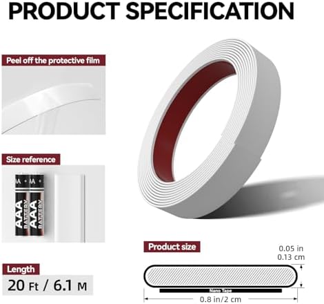 0.79in x 20Ft Peel and Stick Wall Molding Trim, Flexible Trim - Image 2